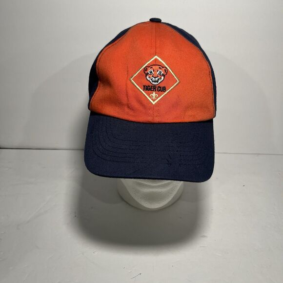 Boy Scouts Cub Scouts Tiger Cub Youth Ball Cap Adjustable Hat Blue Orange - Picture 1 of 5